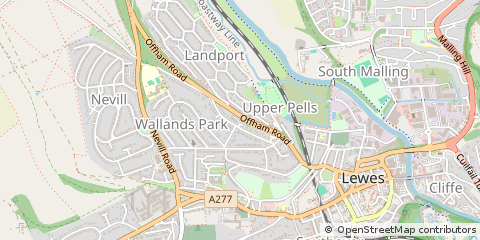 Map of Lewes