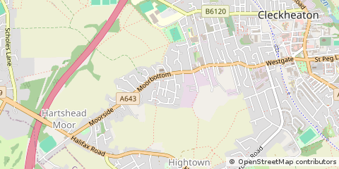 Map of Cleckheaton, West Yorkshire