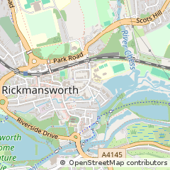 Map of Rickmansworth, Hertfordshire