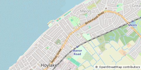 Map of Wirral, Merseyside