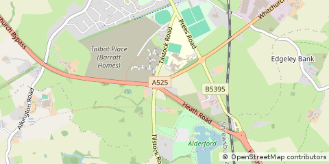 Map of Whitchurch, Shropshire