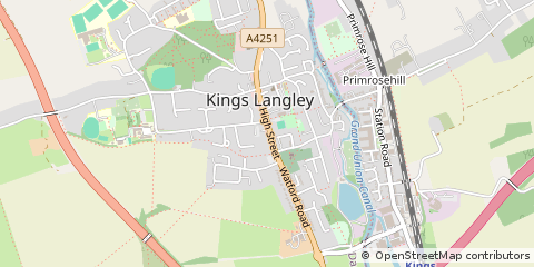Map of Kings Langley, Hertfordshire