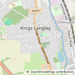 Map of Kings Langley, Hertfordshire