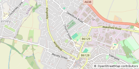 Map of Ossett, West Yorkshire