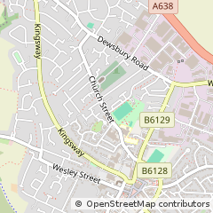Map of Ossett, West Yorkshire