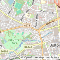 Map of Bolton, Lancashire
