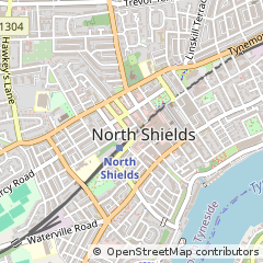 Map of North Shields, Tyne and Wear