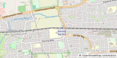 Map of Worthing, West Sussex