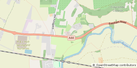 Map of Pershore, Worcestershire