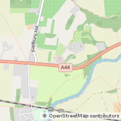 Map of Pershore, Worcestershire