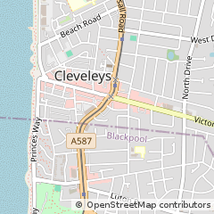 Map of Thornton Cleveleys, Lancashire