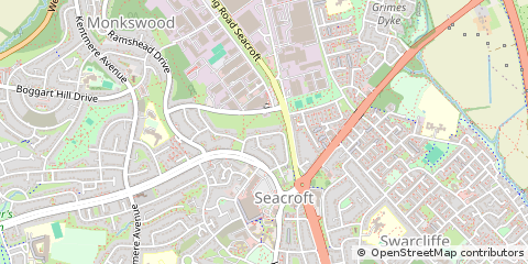 Map of Leeds, West Yorkshire
