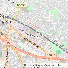 Map of Stoke on Trent, Staffordshire
