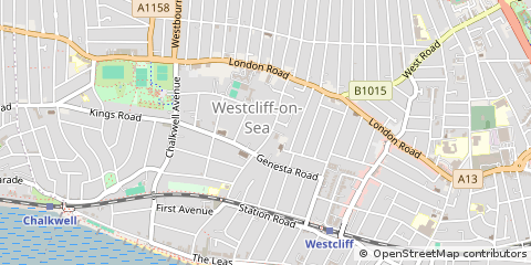 Map of Westcliff-on-SEA