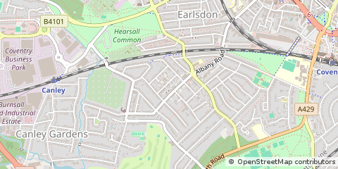 Map of Earlson, Coventry West Midlands