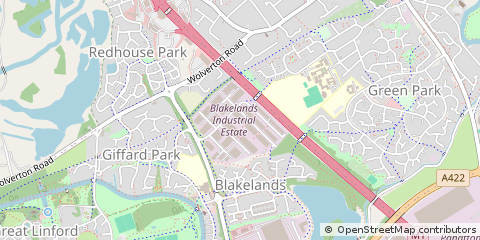 Map of Milton Keynes, Buckinghamshire