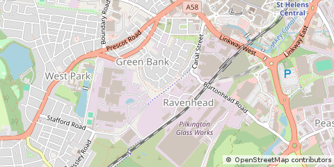 Map of ST. Helens, Merseyside