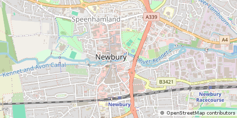 Map of Newbury, Berkshire