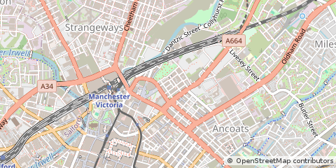Map of Manchester, Greater Manchester