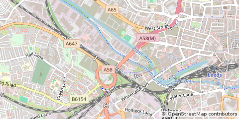 Map of Leeds, West Yorkshire