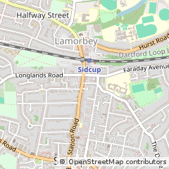 Map of Sidcup, Kent