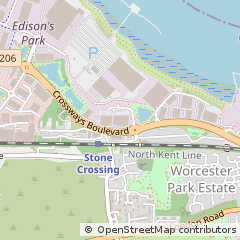Map of Dartford, Kent