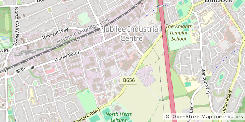 Map of Letchworth Garden City, Hertfordshire