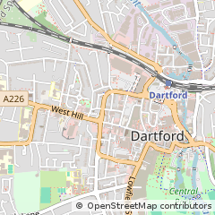 Map of Dartford, Kent
