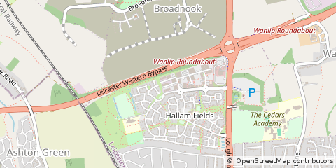Map of Leicester, Leics.