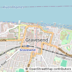Map of Gravesend, Kent
