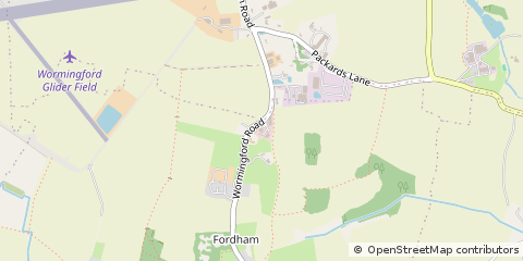 Map of Fordham, Essex
