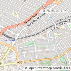 Map of Bournemouth, Dorset