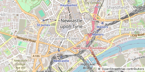 Map of Newcastle Upon Tyne