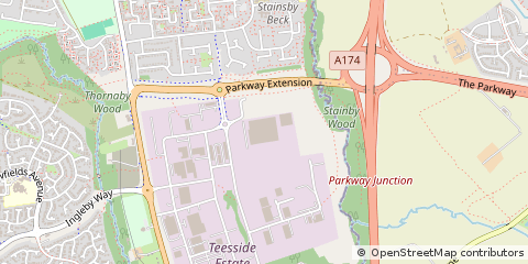 Map of Stockton-on-Tees, Cleveland