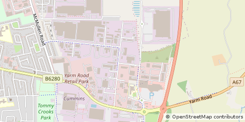 Map of Darlington, County Durham