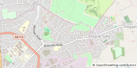 Map of Burnley, Lancashire