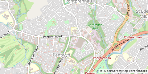 Map of Cardiff, South Glamorgan