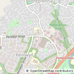 Map of Cardiff, South Glamorgan