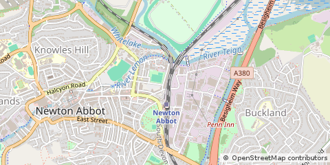 Map of Newton Abbot, Devon