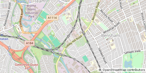 Map of Gateshead