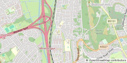 Map of Prenton, Wirral