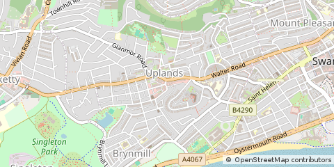 Map of Swansea