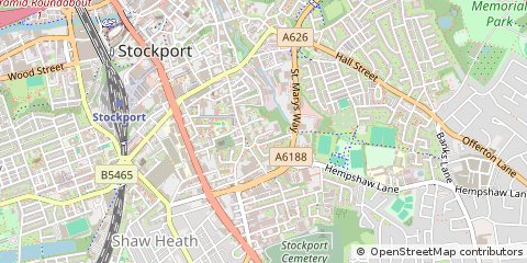 Map of Stockport, Cheshire