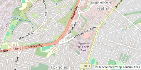 Map of Poole, Dorset