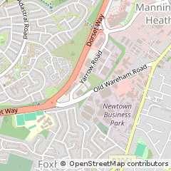 Map of Poole, Dorset