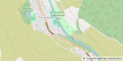Map of Ferndale, Rhondda Cynon Taff
