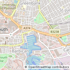 Map of Plymouth, Devon
