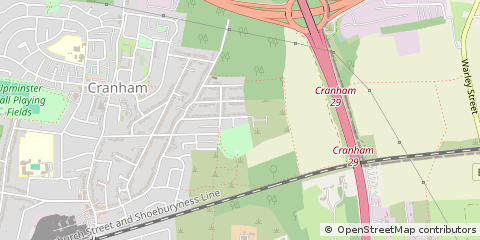 Map of Upminster, Essex