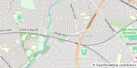 Map of Pinner, Middlesex