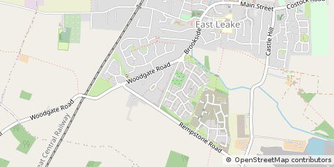Map of Loughborough, Leicestershire